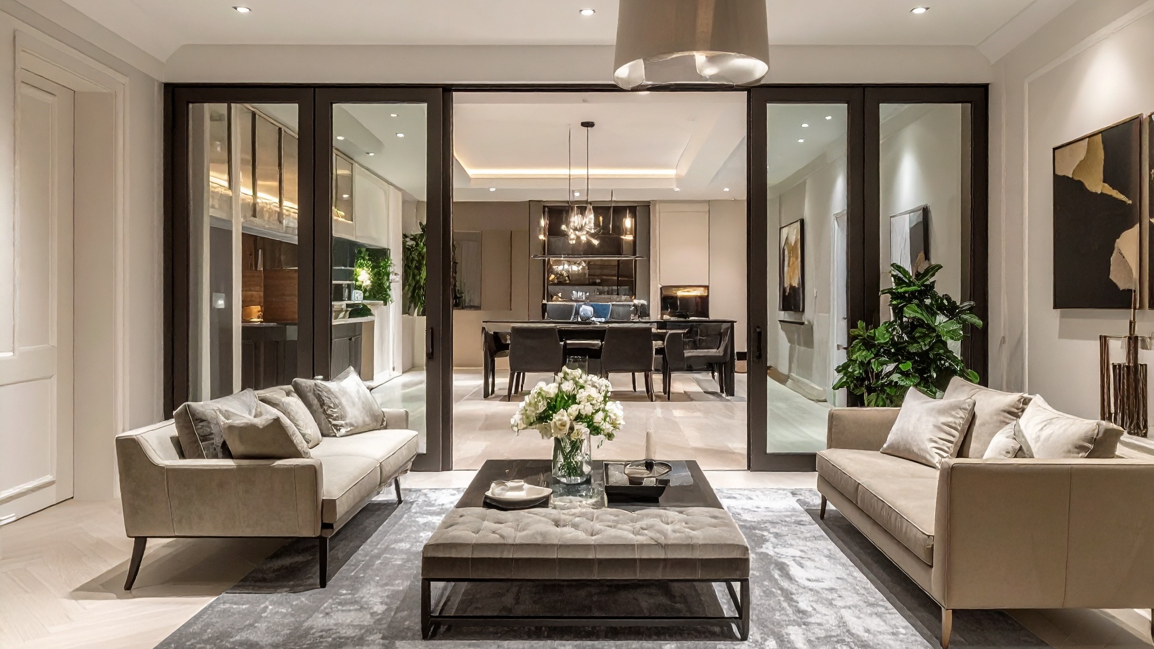 Portas interiores em vidro