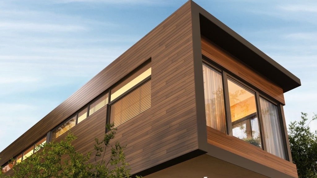 Fachada moderna em madeira